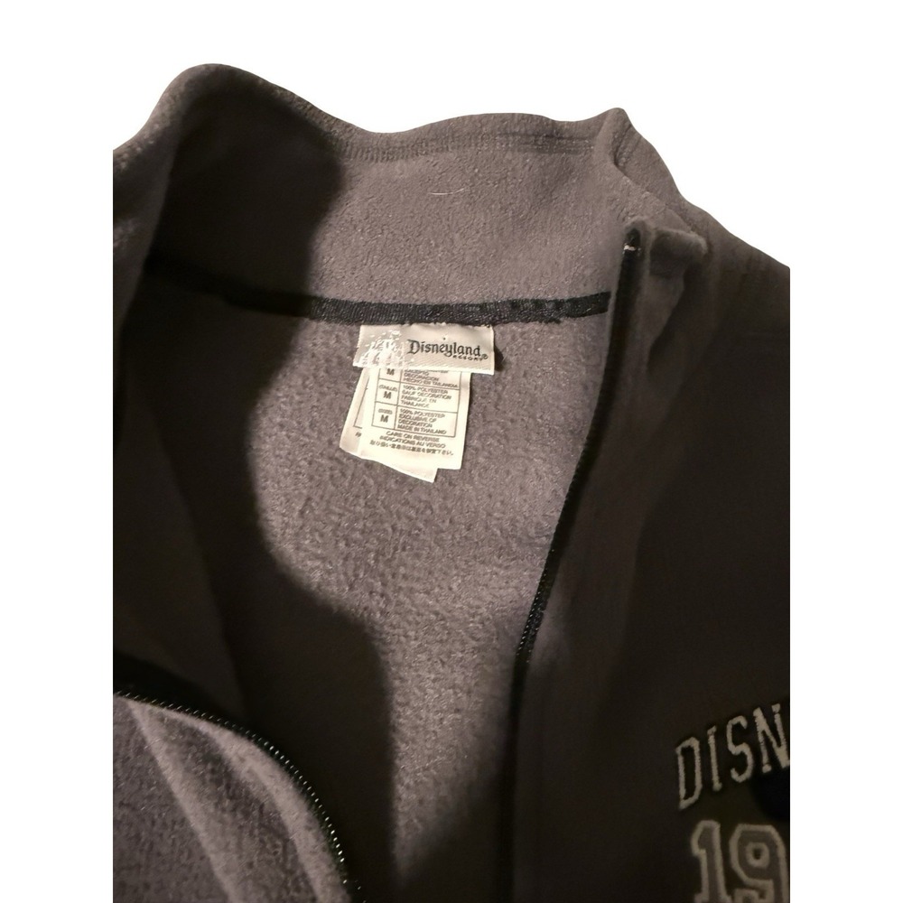Disneyland Resort Mickey Mouse 1955 Fleece Full Zip Jacket Mens Medium Grey - Picture 6 of 6